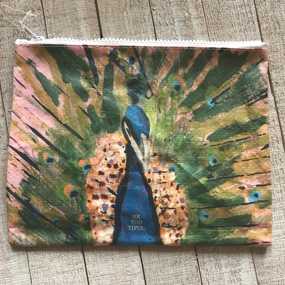 Primitives By Kathy Peacock Zipper Pouch - Picture 3 of 3